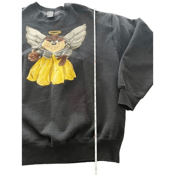 Vintage Warner Bro Taz Devil Angel Sweatshirt size XL made in USA - Picture 8 of 10
